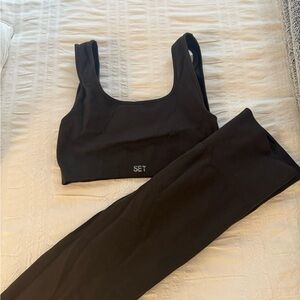 Chocolate brown SET Activewear Top and Leggings